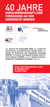 40th Anniversary of social science research at the University of Bremen