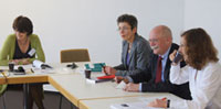 from left to right: Prof. Dr. Karin Gottschall, Dr. Waltraut Schelkle, Dr. Herbert Rische, Prof. Dr. Annete Zimmer