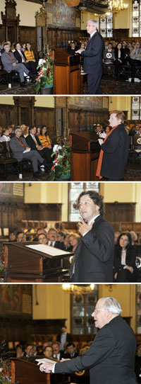 from top to bottom: Jens Böhrnsen; Barbara Riedmüller; Rolf Drechsler; Franz-Xaver Kaufmann (© Harald Rehling, University of Bremen's Press Relations Office)